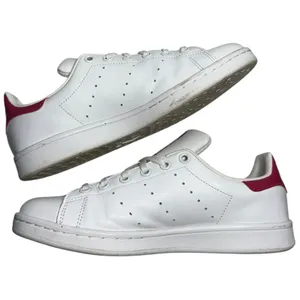 Adidas Women’s Size 6 White Bold Pink Leather Stan Smith Shoes Sneakers thumbnail 8