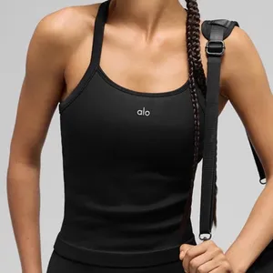 Alo Yoga Seamless Ribbed Favorite Full Length Bra Tank Black XS thumbnail 1