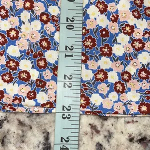 English Factory Womens Floral Ruffle Cap Sleeve Blouse Top Blue‎ Brown Sz Medium thumbnail 6