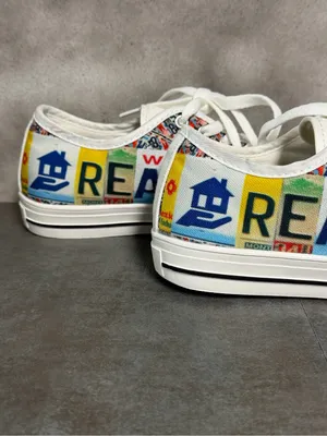 Realtor Canvas Sneakers Women's Size 8 White/Multicolor thumbnail 11