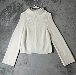 Maeve Carys Mock Neck Sweater Knit Boxy Pullover Sweater Women's Large Wool thumbnail 1