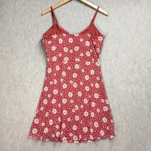 Y2K No Boundaries Red Daisy Polka‎ Dot Lace Trim Cami Dress 11-13 Cottagecore thumbnail 5