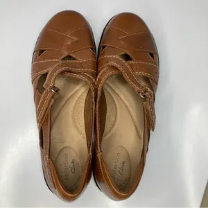 Clarks Ashland spin Q‎ loafers brown leather size 9 thumbnail 6