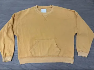 Lucky Brand Oversized Mustard Yellow Crewneck Women's Sweatshirt Size Medium thumbnail 1