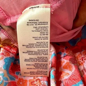 FREE PEOPLE Della Burnout Velvet Mini Dress in Fruit Punch Combo Size Large thumbnail 9