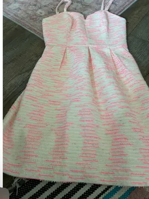 Anthropologie Moulinette Soeurs Pink Tweed Dress Women’s 0‎ Barbiecore Coquette thumbnail 7
