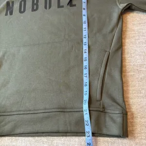 NEW NOBULL Womens Performance Training Hoodie Drawstring‎ Small Olive Green thumbnail 10