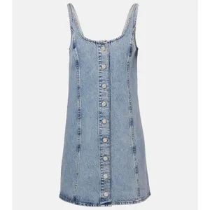 NWT FRAME The Shift Denim Dress Light Blue Wash Size 6 thumbnail 3