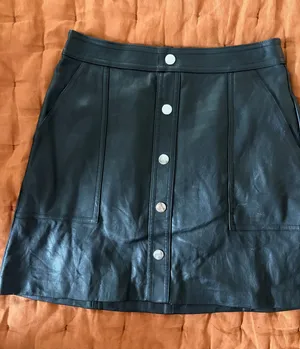 Bar III Black faux leather miniskirt thumbnail 1
