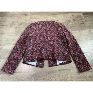 EUC Womens Ann Taylor wool blend blazer jacket multicolored size‎ M thumbnail 2