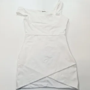 Superdown Fallon Asymmetrical Mini Dress in White Medium thumbnail 2