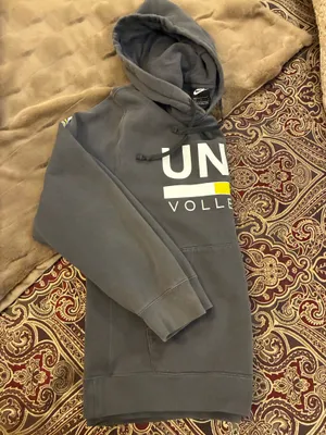 Mens Gray Hooded Nike Sweatshirt Size Large thumbnail 7