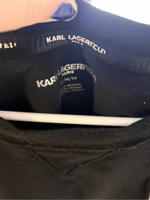 Karl Lagerfeld Black Embellished Crewneck Sweatshirt thumbnail 4
