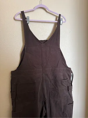 Y2K Carhartt Double Knee‎ Ashland Dark Brown Bib Overalls ~ Size XXL Tall thumbnail 5