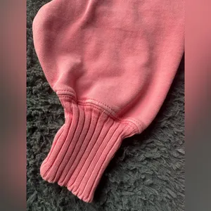American Eagle oversized side slit pink/coral hoodie sweatshirt, size XS thumbnail 5