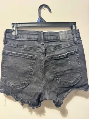 Black Aeropostale Jean Shorts Ripped thumbnail 3