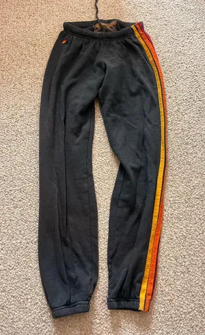 Aviator Nation 5 Stripe Sweatpants Grey M thumbnail 1