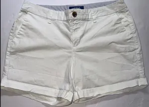 Old‎ Navy Everyday Short Womens 6 White Cotton Blend Chino Casual Summer thumbnail 1