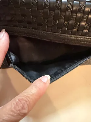 💳💳💳BOGOHO💳💳💳Brighton Black Woven Leather Clutch Wallet with Silver Accent thumbnail 6
