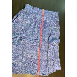 Very‎ Vineyard Skirt Blue Paisley Print Midi Elastic Waist Rayon Size L Martha's thumbnail 9