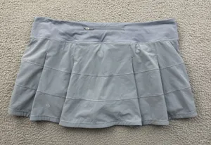 Lululemon Pace Rival Skirt Skort Chambray Blue Athletic Athleisure Tennis 14 thumbnail 1