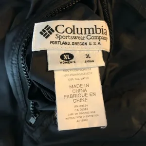 Columbia Womens Windbreaker Jacket Cinch Waist Packable Zip Pockets Black XL thumbnail 7