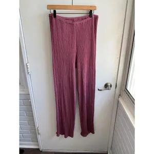 SKIMS Ribbed Sheer Lounge Pants Large high rise comfortable layered luxury thumbnail 2