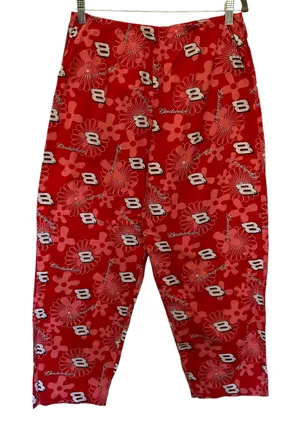 Vtg Y2K NASCAR Dale Earnhardt Jr Womens Lounge Pants Sz M Budweiser Floral #8 thumbnail 1