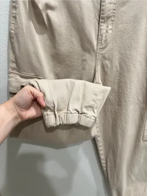 d. jeans Beige Cargo Joggers with Elastic Cuffs thumbnail 5
