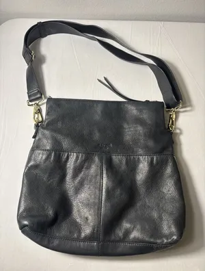 Margot Soft Black Genuine Leather Handbag Crossbody Purse Adjustable Strap thumbnail 1