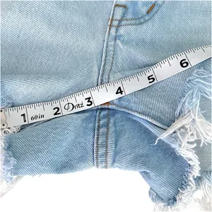 Madewell Relaxed Denim Short Multi Button Fly Frayed Edges Raw Hem Light Wash 23 thumbnail 5
