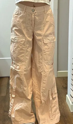 Urban Outfitters Light Pink Cargo Pants thumbnail 1