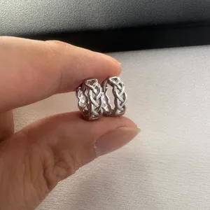 Small Silver Hoop Earrings for Men Women Streetwear Unisex Style thumbnail 6
