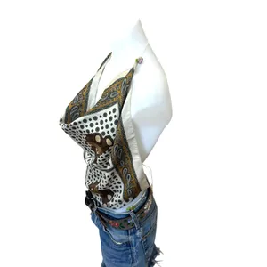 Preppy Teddy Bear Scarf Halter Top Crop One Size Festival Convertible Unique thumbnail 4