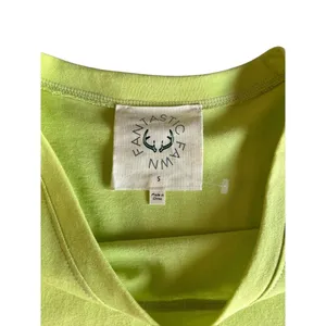 Fantastic Fawn Women's Lime Green & Colorful Sleeves thumbnail 4