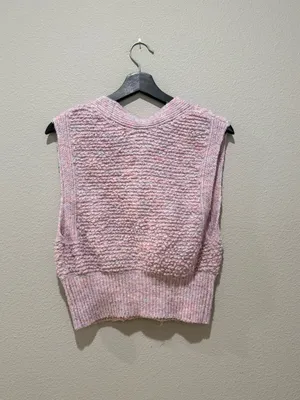 Urban Outfitters Lavender Purple V-Neck Button Crop Sweater Vest Size M thumbnail 4