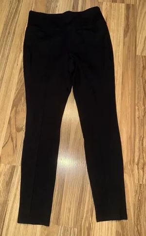 Bar‎ III Women's Sz M Medium Black Pipe Mid Rise Pull On Dress Pants Leggings thumbnail 1
