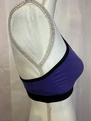 lululemon athletica Purple Seamless Sports Bralette with Black Trim thumbnail 6