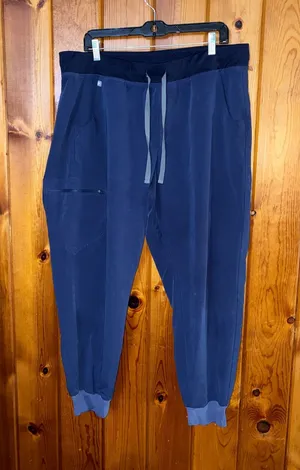 Figs Womens Navy Blue Drawstring Joggers nursing scrubs doctor medical field thumbnail 1