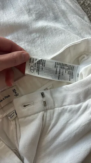 Abercrombie White Linen Pants thumbnail 6