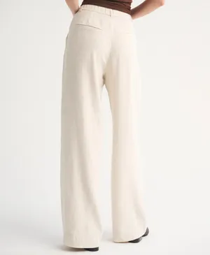Abercrombie Sloane Linen Blend Tailored Wide Leg Pant thumbnail 4