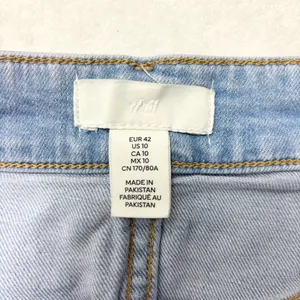 H&M Blue Jean Shorts Distressed‎ Frayed Hem Size 10 thumbnail 6