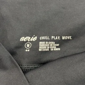 Aerie Chill Play Move High Waisted Mesh Pocket Leggings Black Womens Medium thumbnail 6