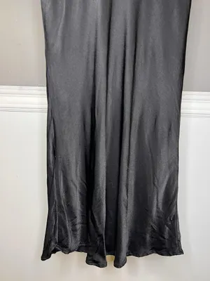 Meshki Dress Womens XS Black Strapless Satin Open Back Maxi Bodycon Formal thumbnail 9