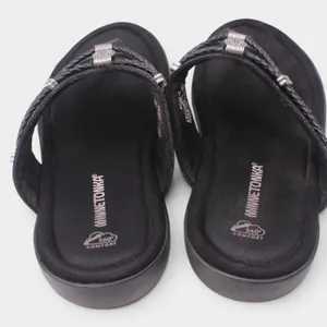 Minnetonka Silverthorne 360 Womens 9 Black Leather Concho Sandals thumbnail 5