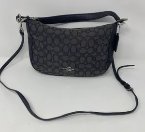 Coach Signature Chelsea Jacquard Crossbody Bag Purse 37584 Black thumbnail 1