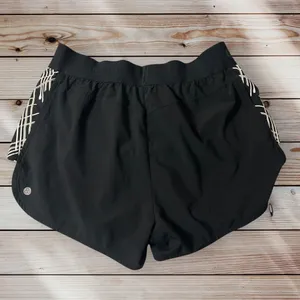 Zella Lined Athletic Shorts Black‎ Running Gym Activewear Drawstring Logo Medium thumbnail 2