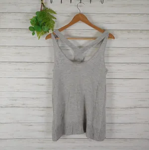 Club Monaco Grey Cashmere Strappy Tank Quiet Luxury Capsule thumbnail 2