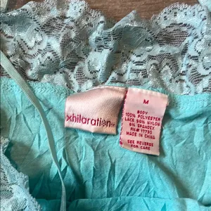 Xhilaration Blue Fitted Lace Camisole thumbnail 8