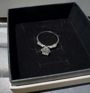 Ring Sterling Silver Moissanite thumbnail 3